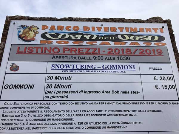 prezzi coppo dell'orso