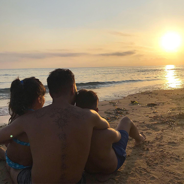 Australia tramonto spiaggia famiglia