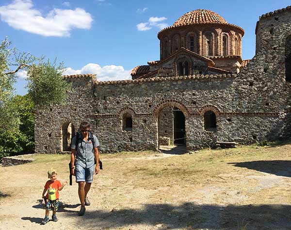 papà bambino Mystras