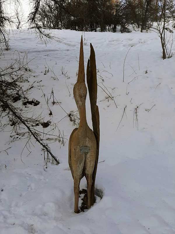 Statua legno Perron