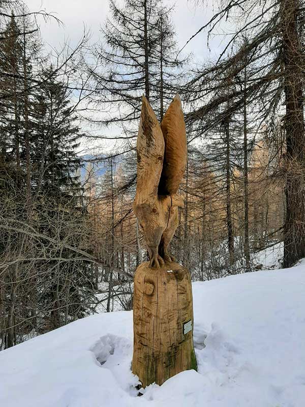 Statua legno Perron