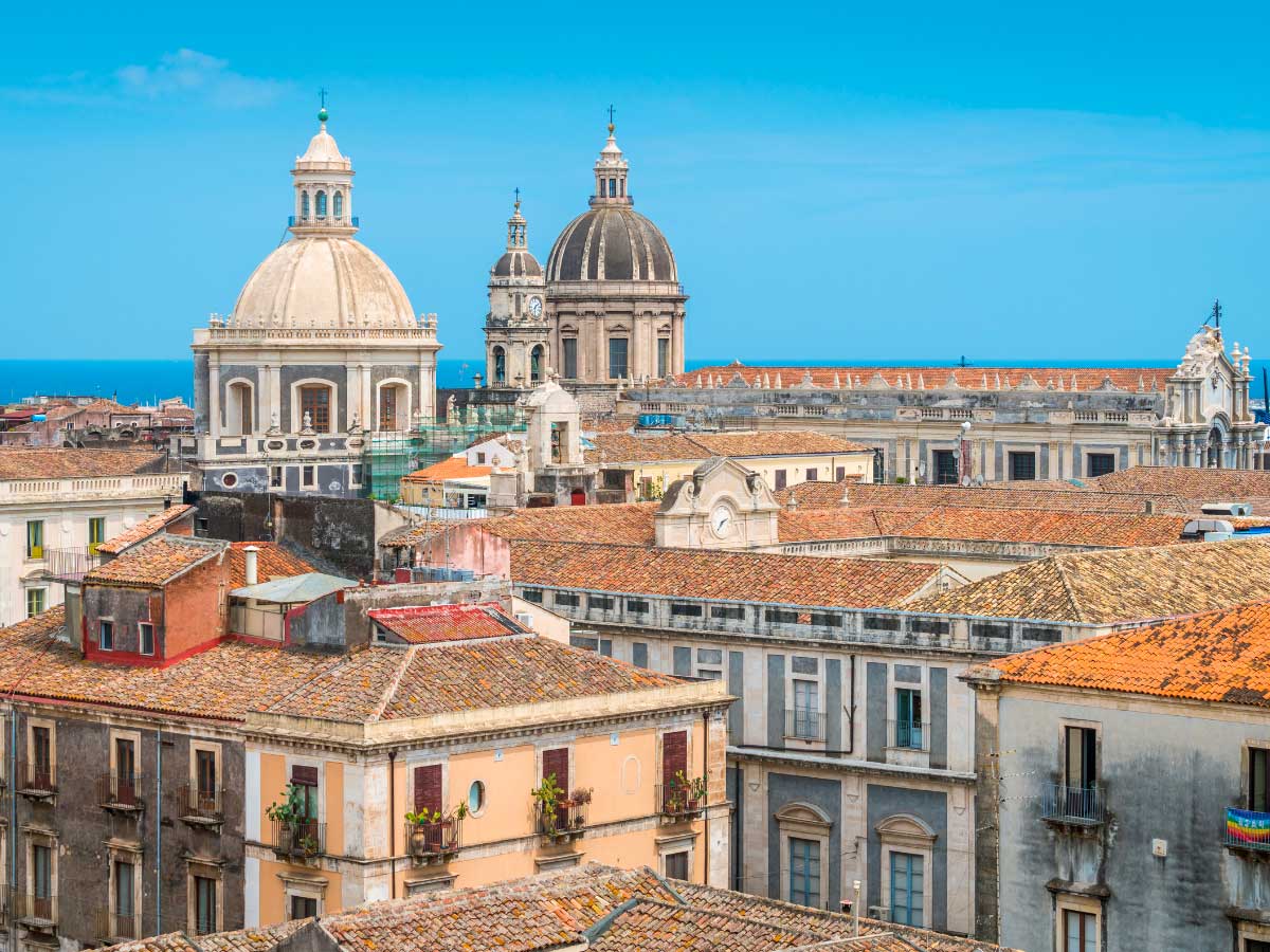 Vista panoramica su Catania dalla cupola della Badia di Sant’Agata
