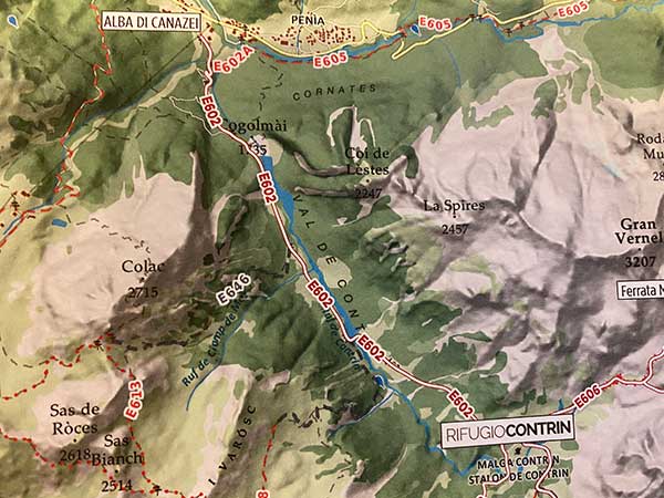 mappa sentiero 602