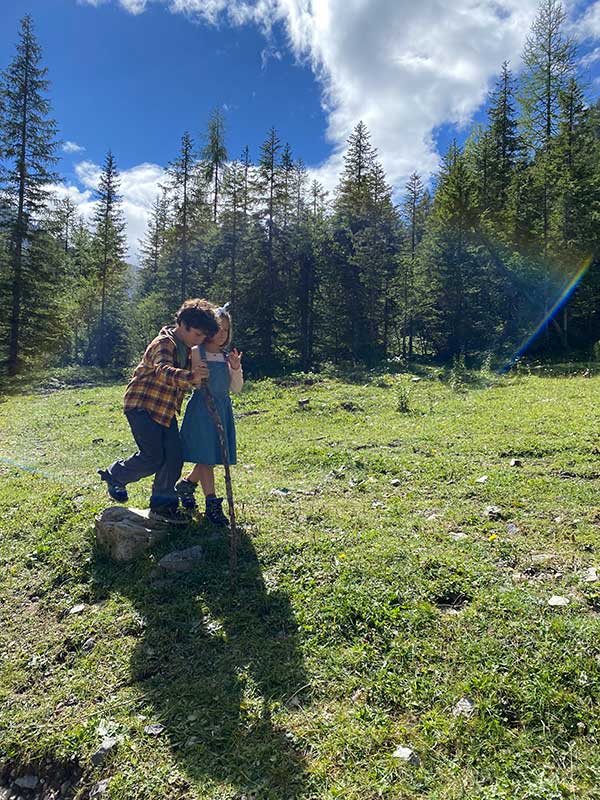 bambini in montagna