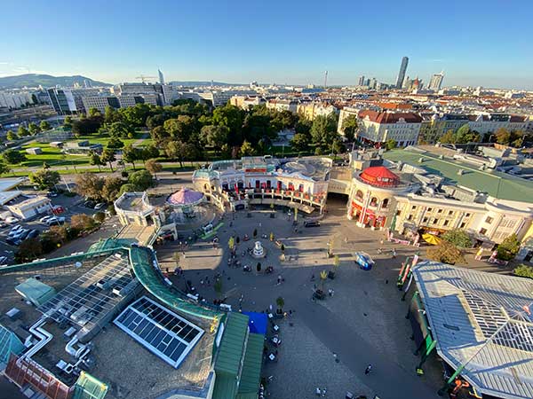 prater visto dalla ruota panoramica