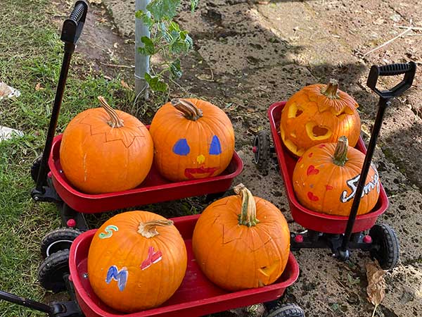 zucche decorate per Halloween