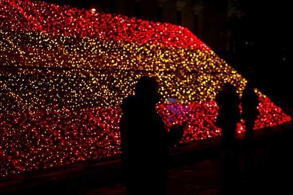 luci natale bandiera madrid