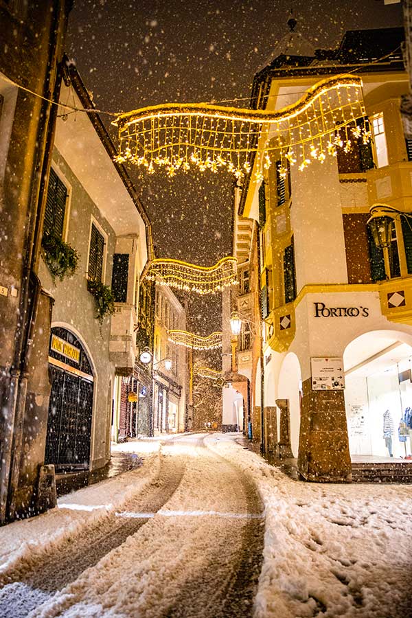 merano neve luci di Natale