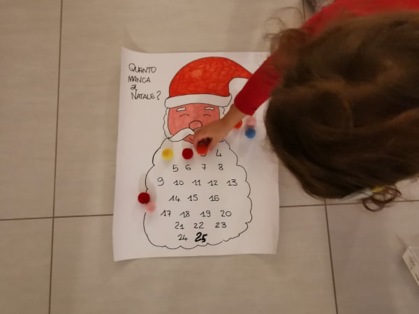 calendario avvento babbo natale numeri 