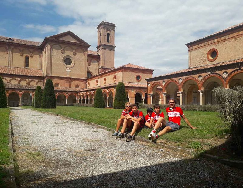 Famiglia in bici a ferrara