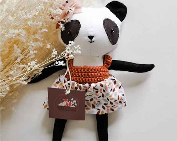 panda di peluches