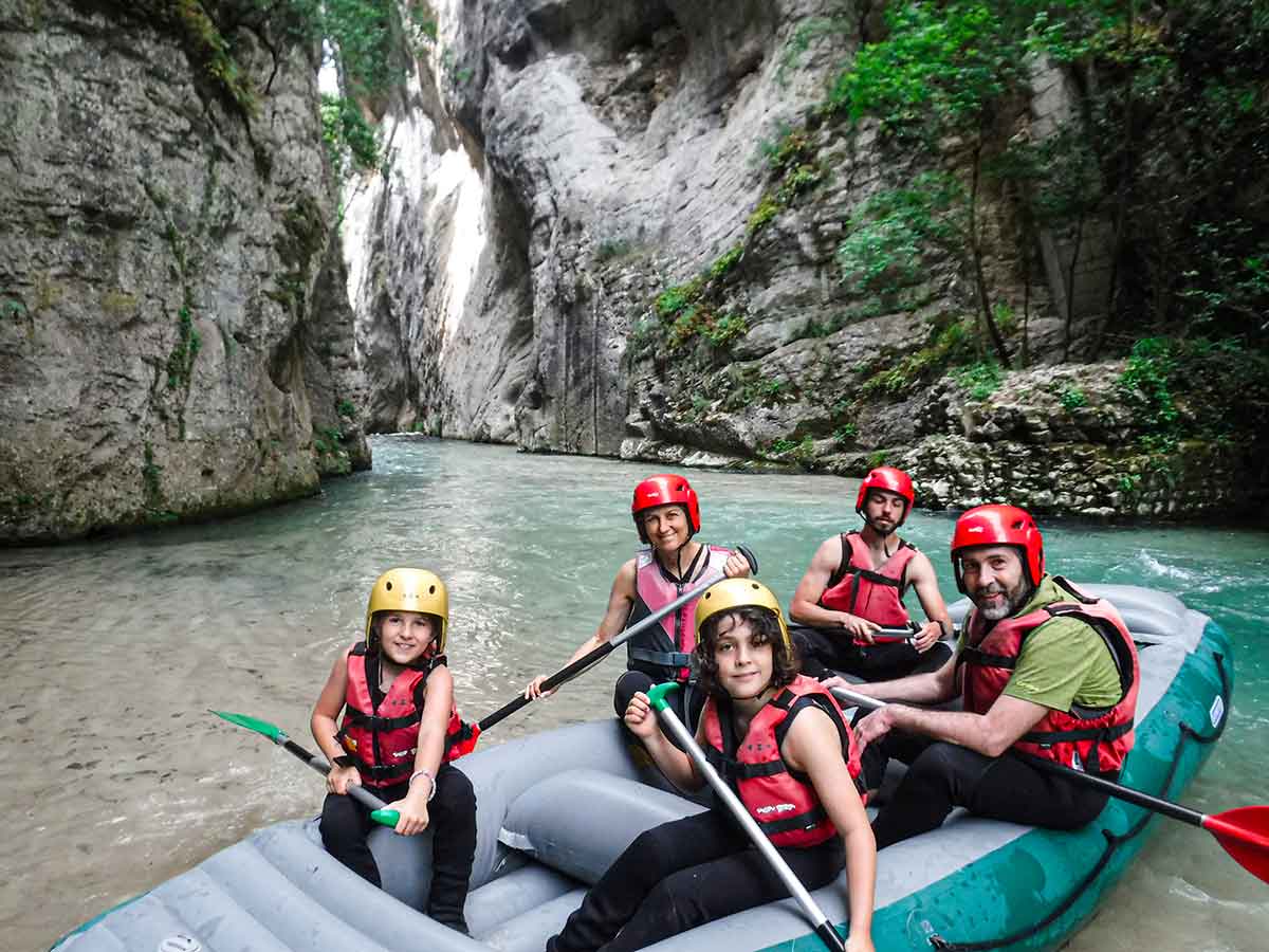 rafting sul fiume corno