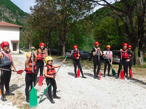 lezione di rafting