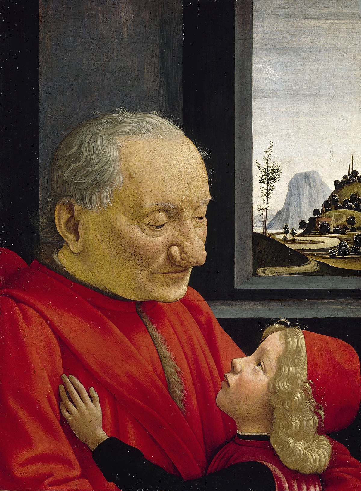 Ritratto di vecchio con nipote di Domenico Ghirlandaio.