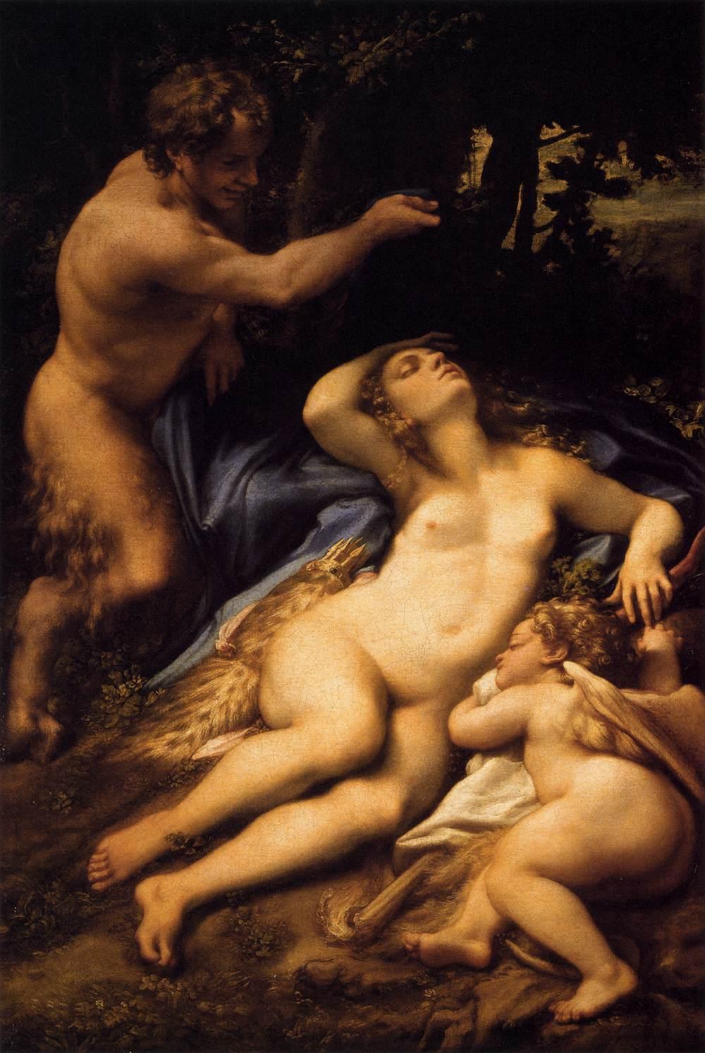 Venere e Amore spiati da un satiro di Correggio,