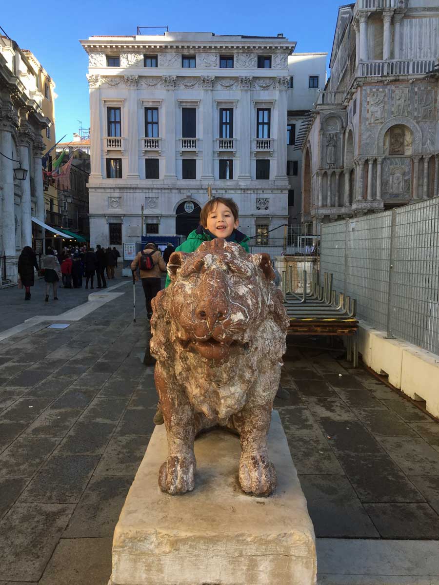 venezia con i bambini leone