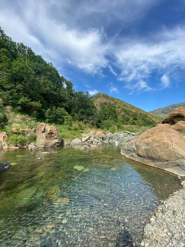 piscina naturale nel torrente Gorzente