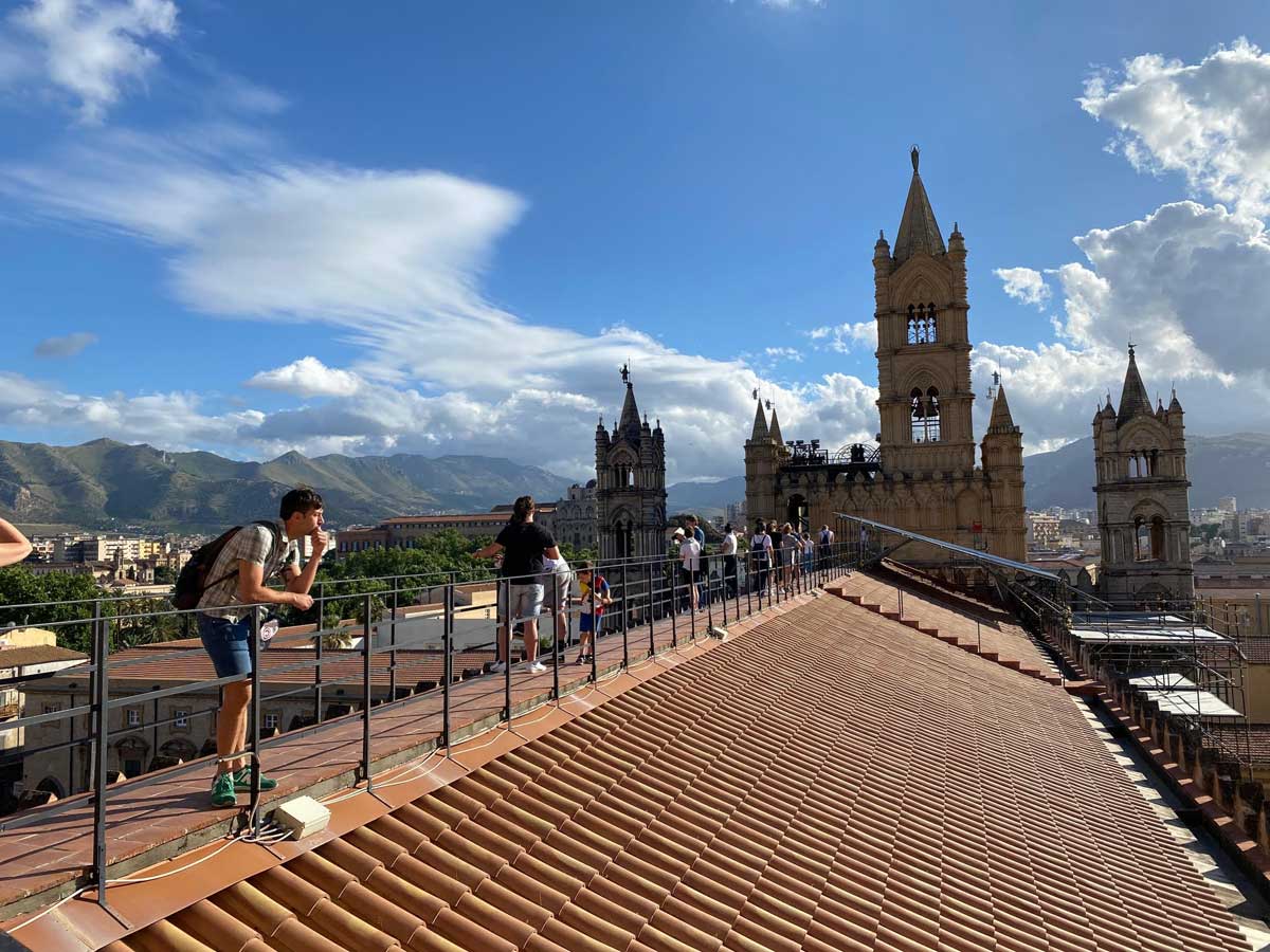 tetto cattedrale palermo vista panoramica