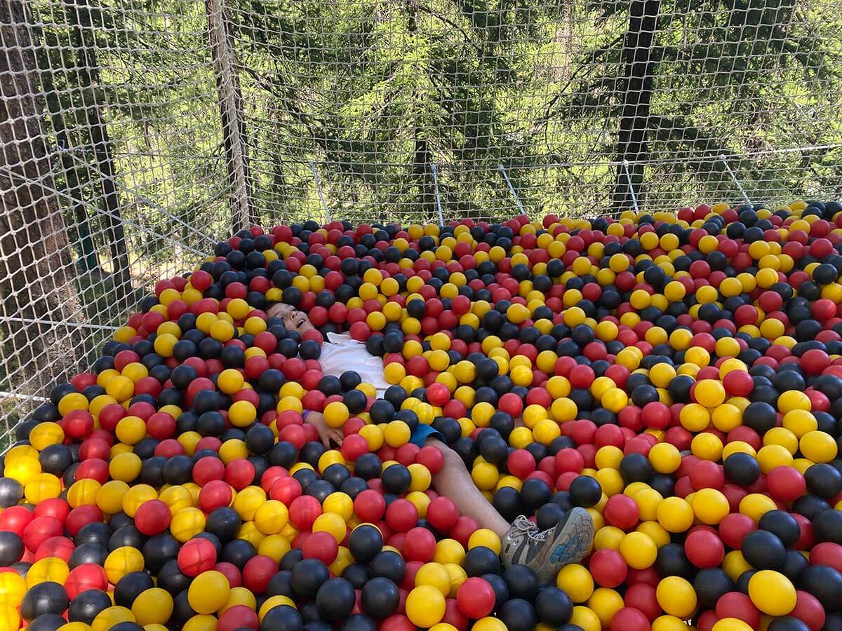 piscina di palline Parco avventura Monginevro