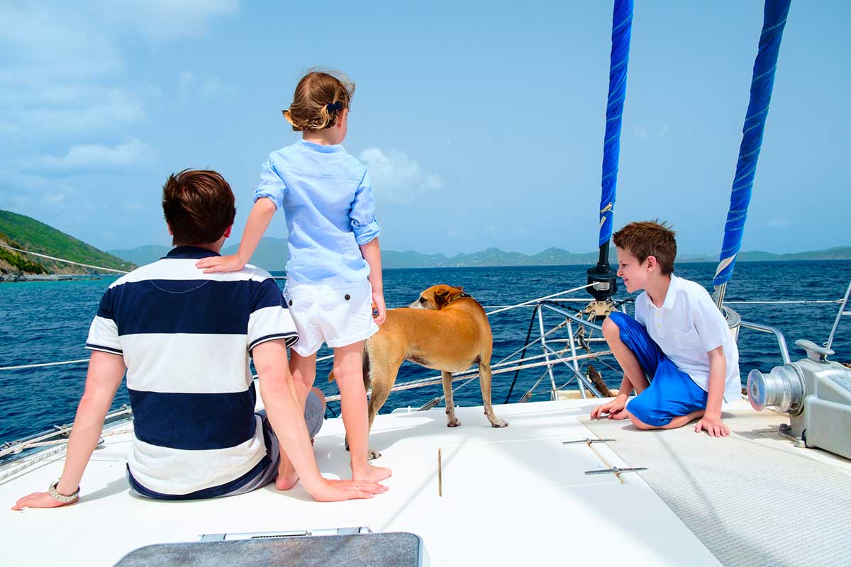 In barca con i bambini