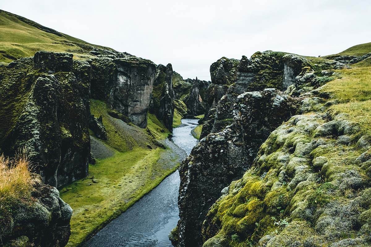 vista del canyon di Fjadrárgljúfur