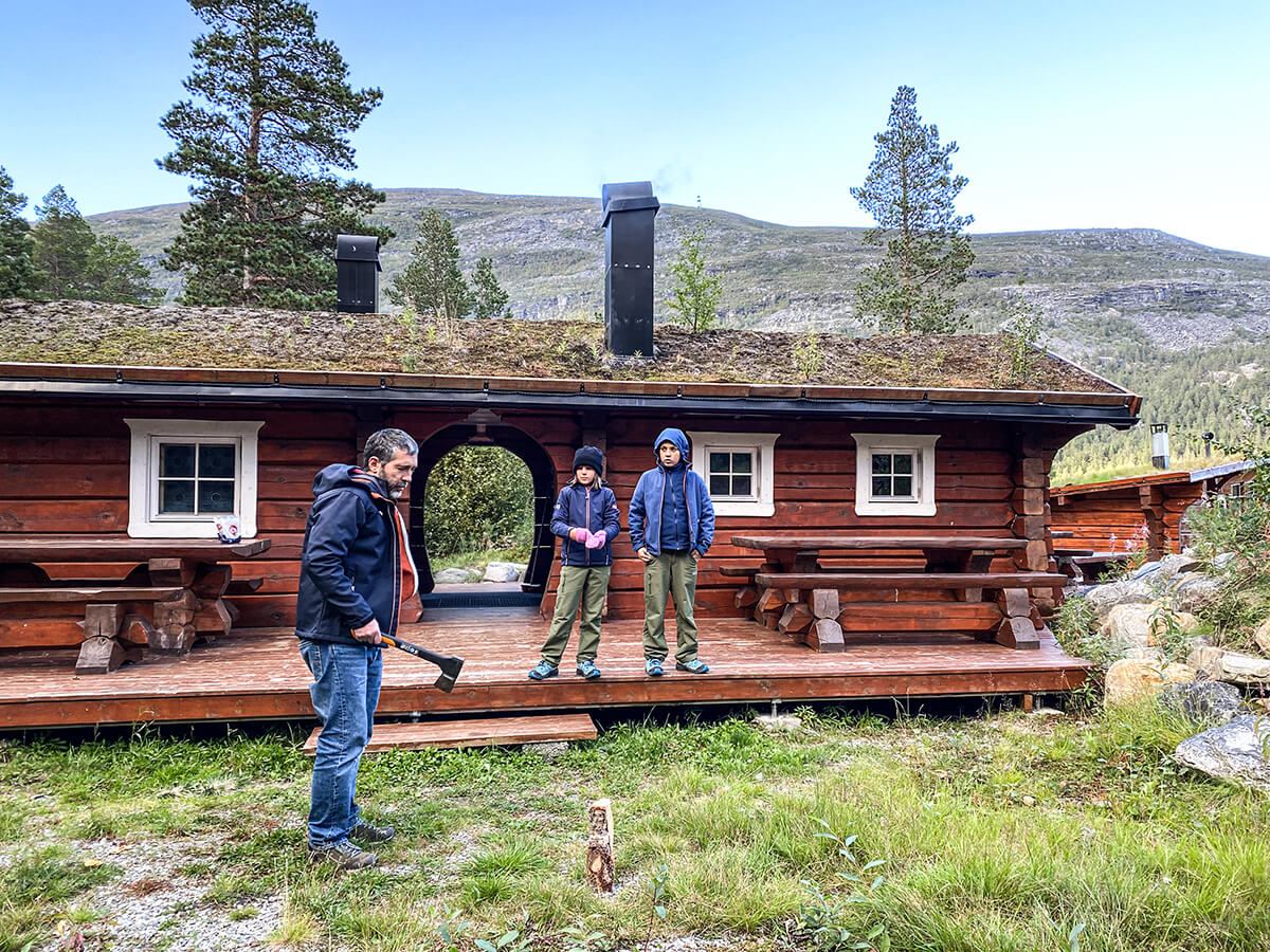 papà con bambini in Norvegia 