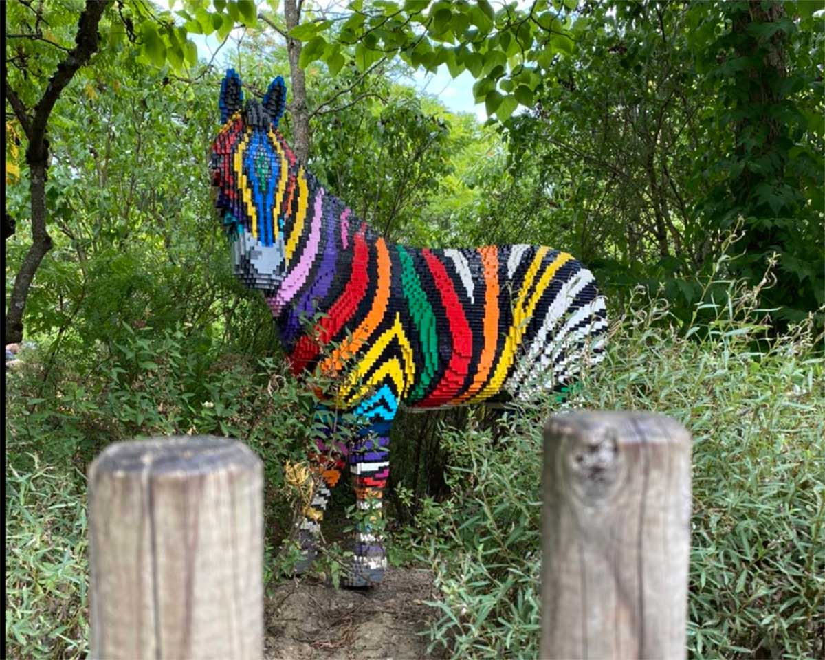 Legoland Germania bambini-piccoli. zebra di mattoncini colorati