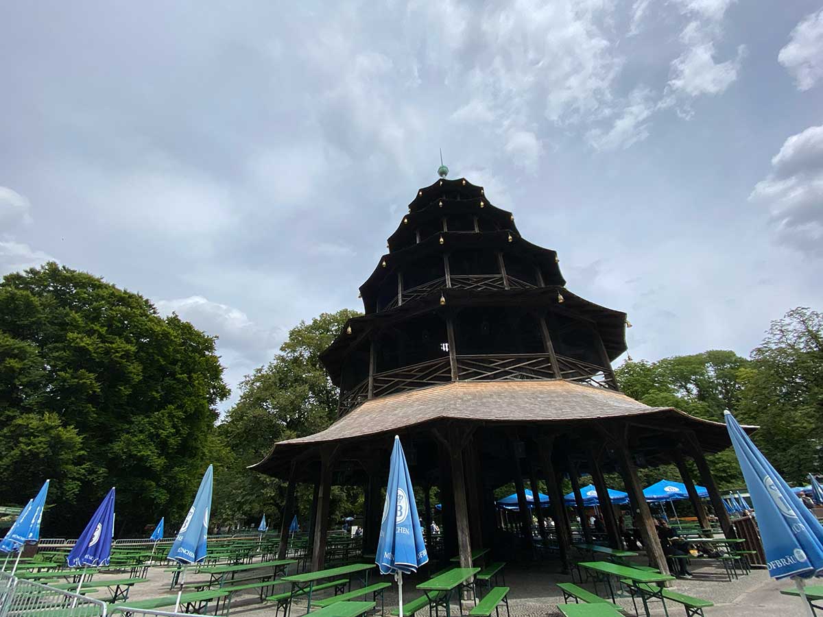 Englishergarten Torre Cinese, biergarten Monaco