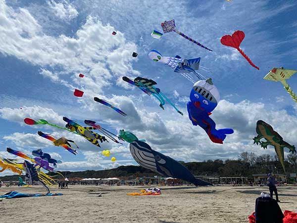 Per il potne del 25 aprile con i bambini , i lfestival degli aquiloni