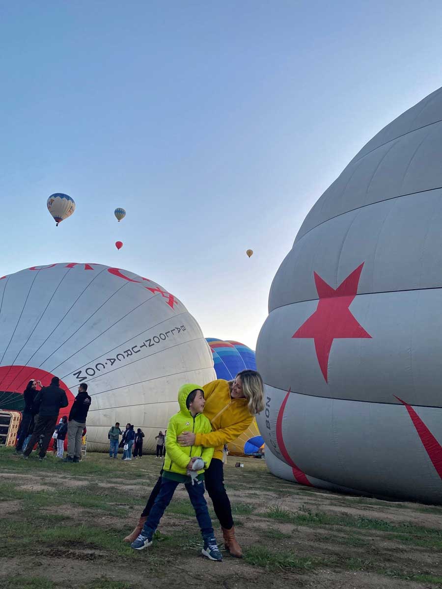 volo in mongolfiera con bambini