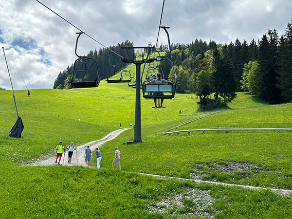 Keltenblitz slitta su rotaie a Bad Durrnberg