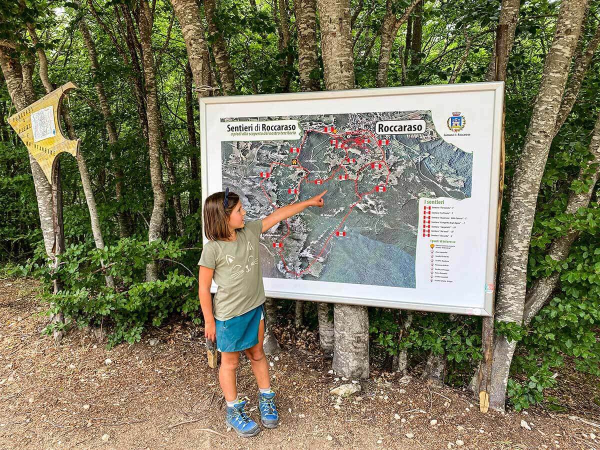 Mappa dei sentieri di Roccaraso 