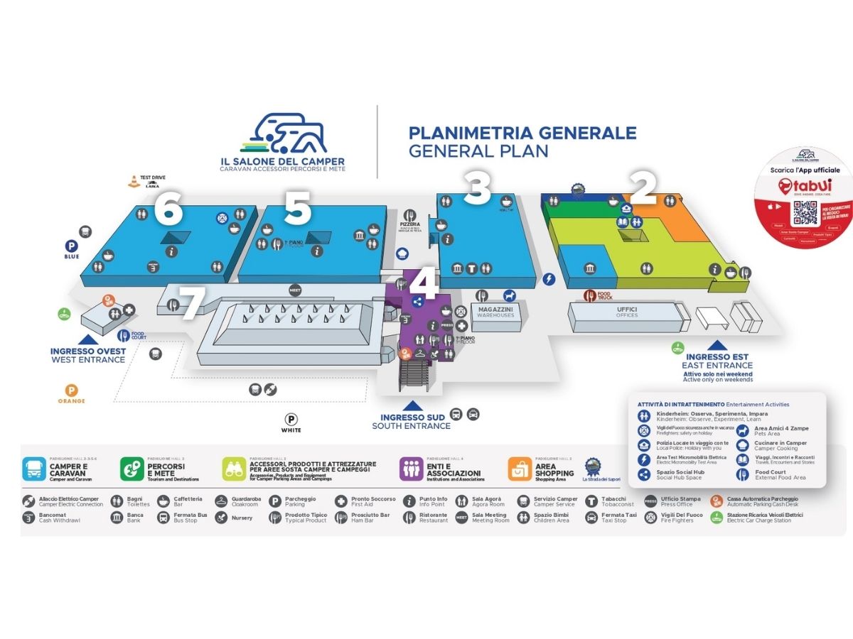 mappa del salone del camper 2026