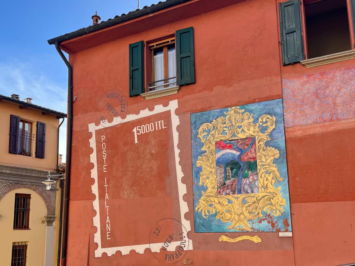 murales con mega francobollo a dozza