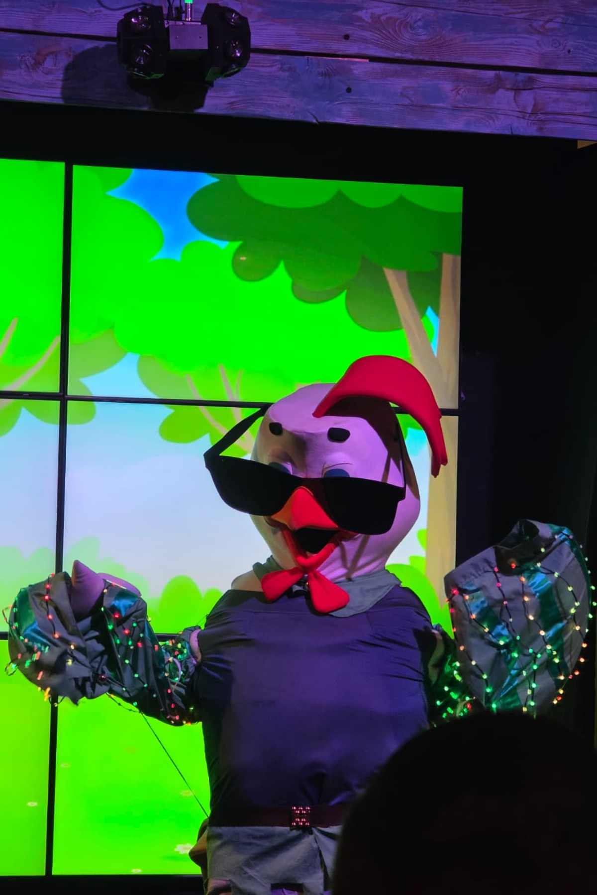 Ricky il gallo, Personaggio dello spettacolo Viaggi nel Tempo a Luna Farm Bologna