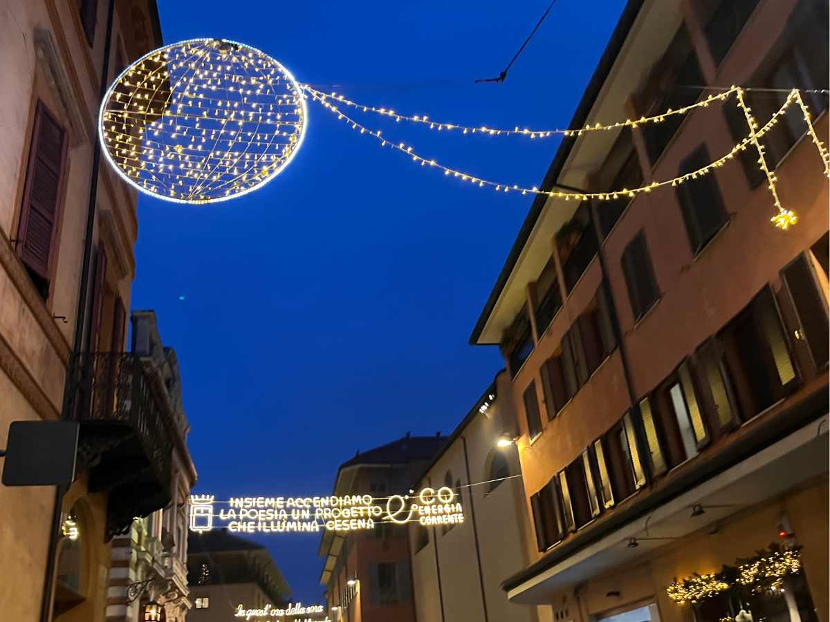 luminarie natalizie a Cesena