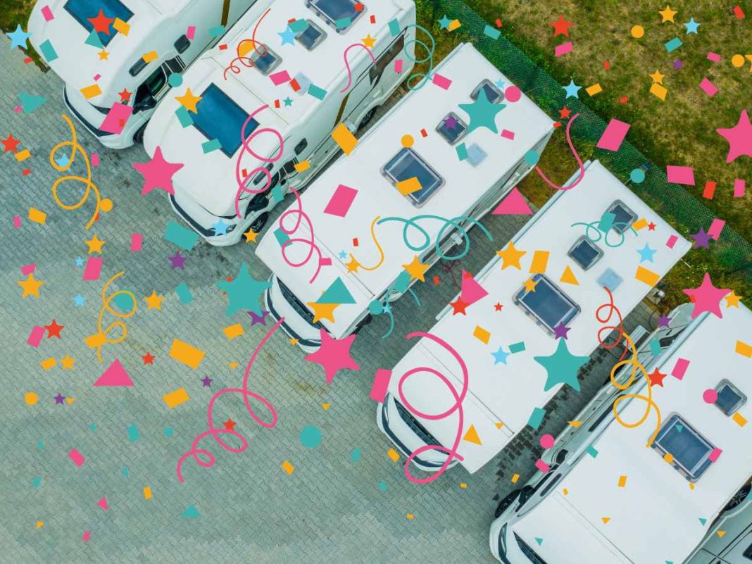 camper dall'alto