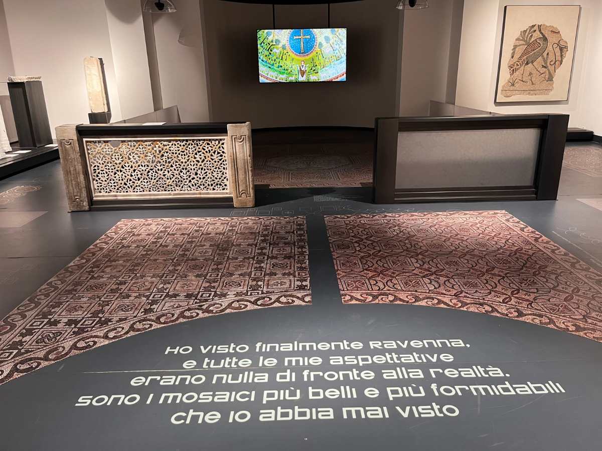 citazione sul mosaico al classis ravenna
