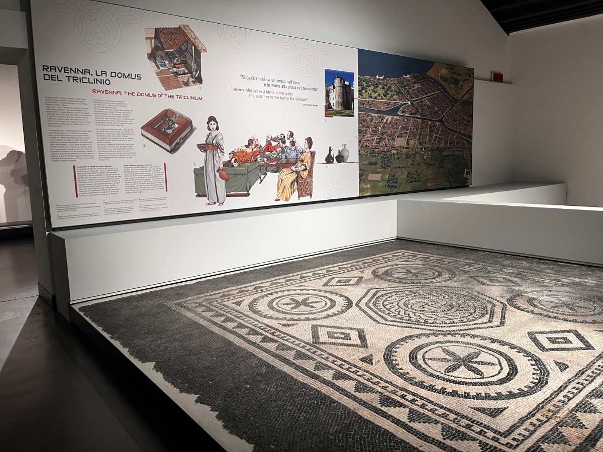 pavimento di mosaico al classis museo ravenna
