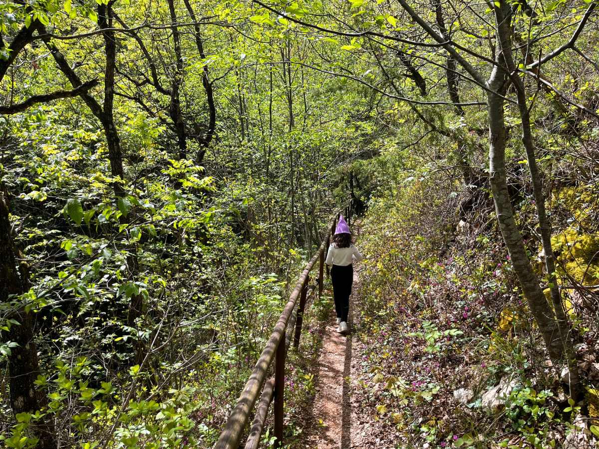 bambina nel bosco dei folletti a urbania