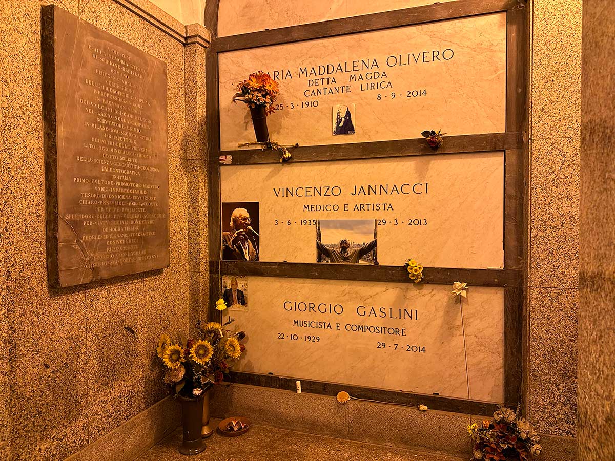 Cimitero Monumentale Milano tomba Jannacci