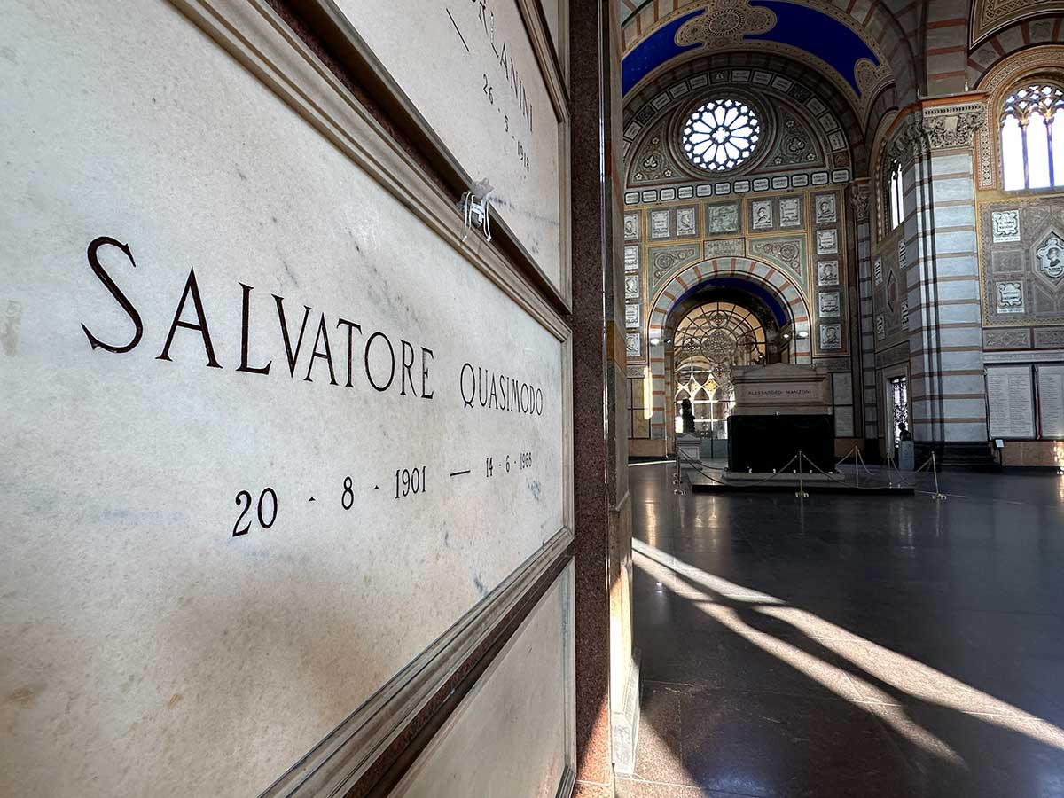 Cimitero Monumentale Milano tomba di Quasimodo