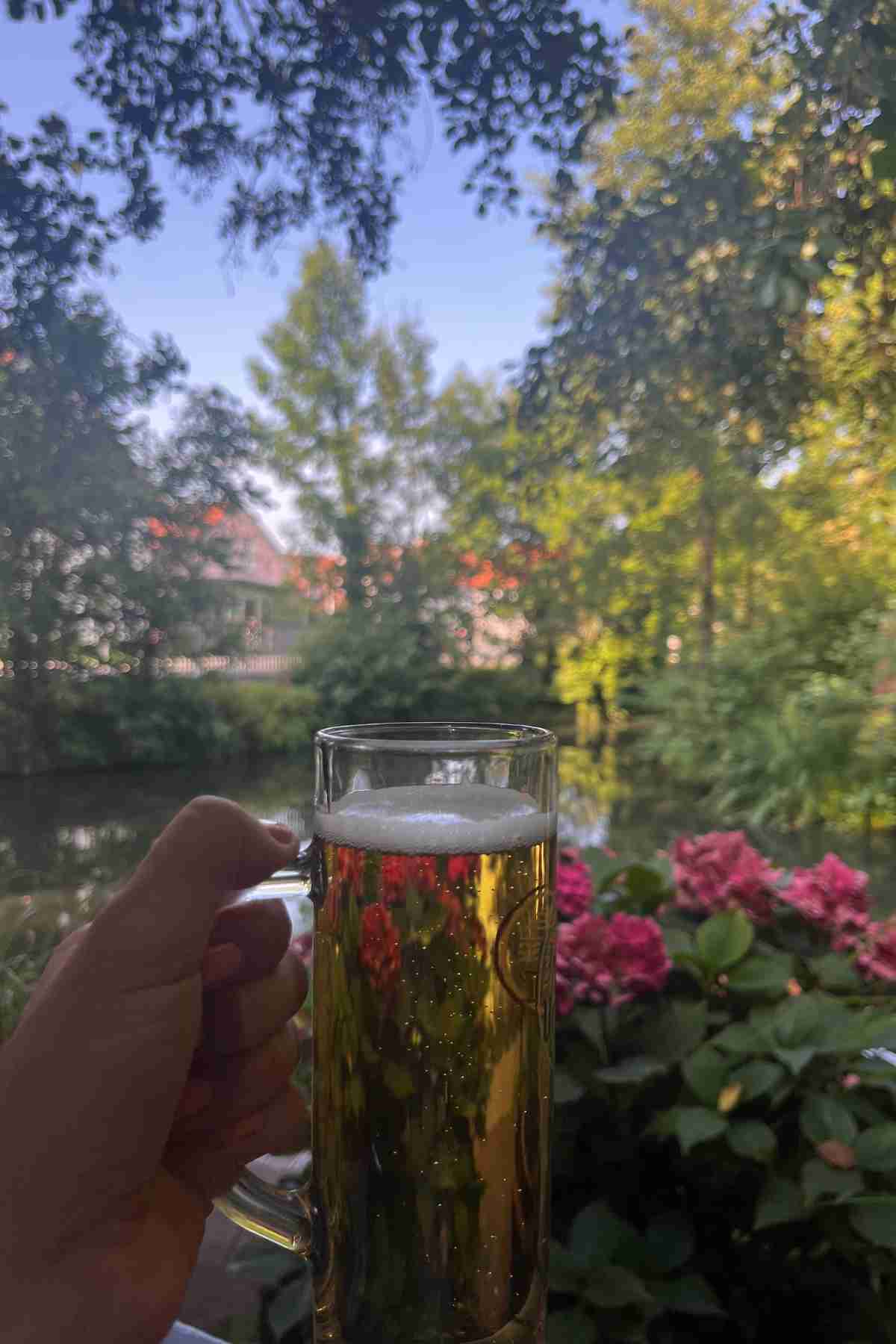 birra davanti al canale allo spreewald