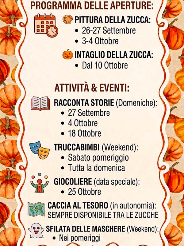 campo zucche rosero prgramma