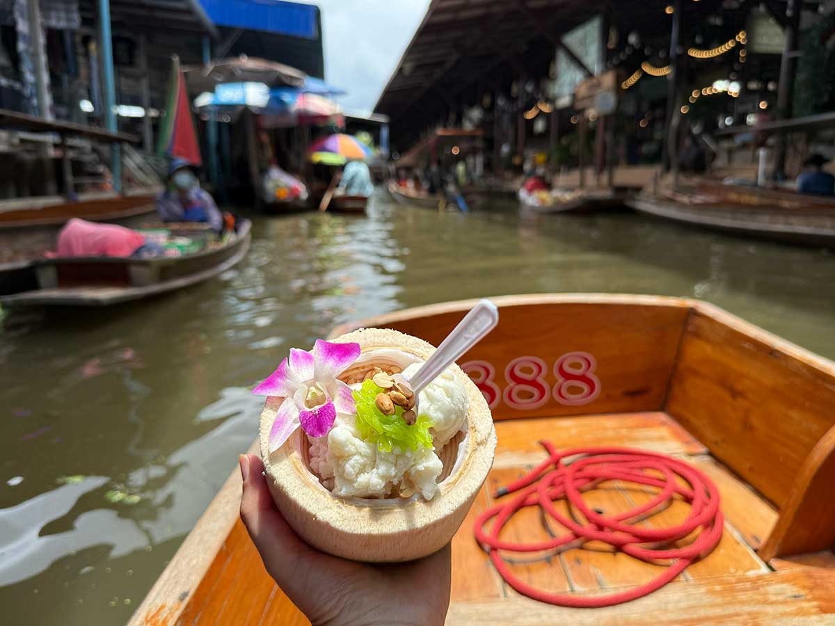 mercato galleggiante di Damnoen Saduak bangkok