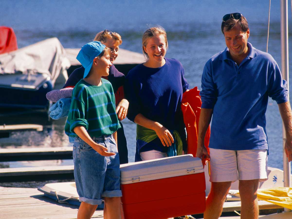 famiglia al mare