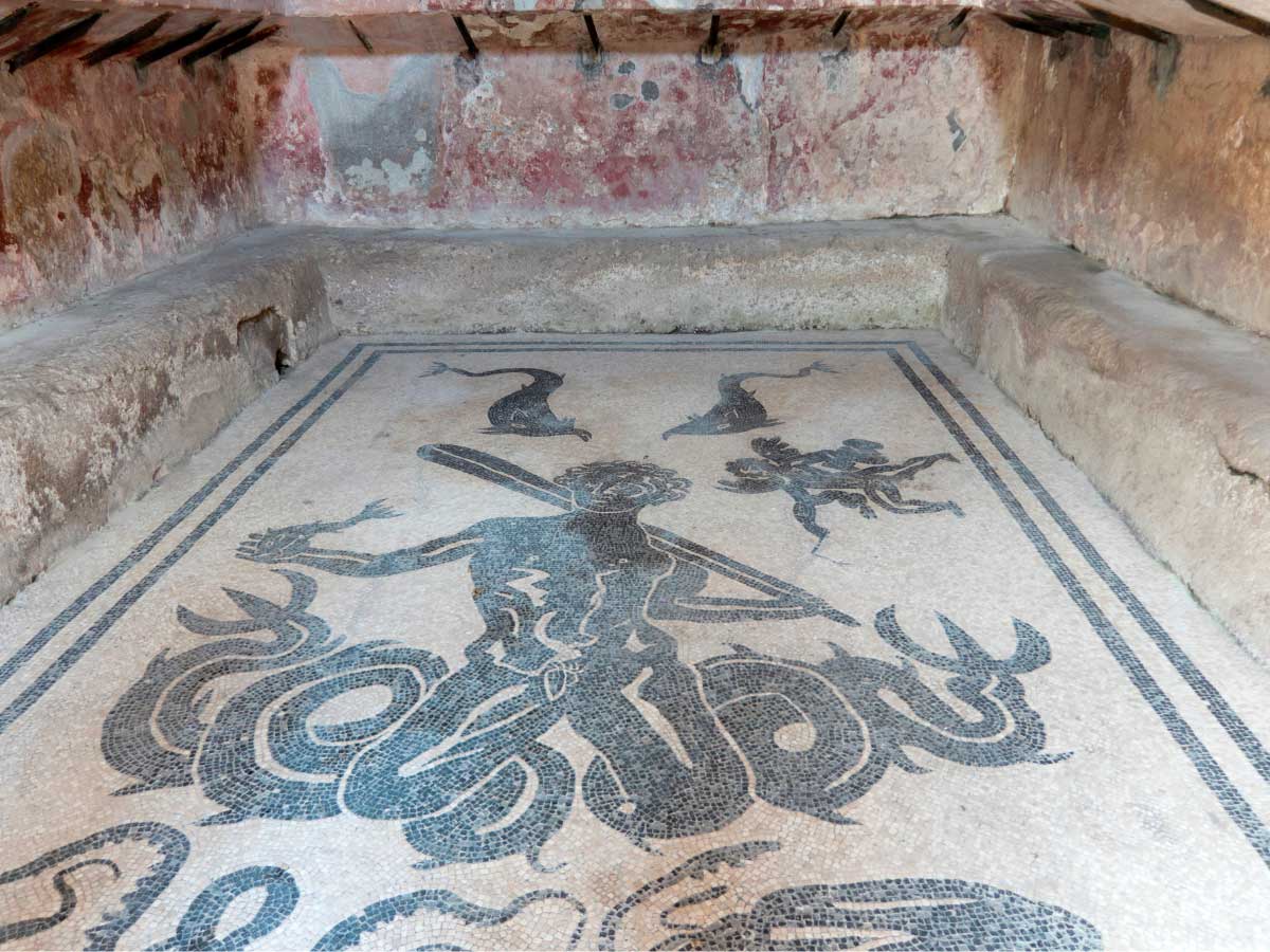 Ercolano con i bambini mosaico