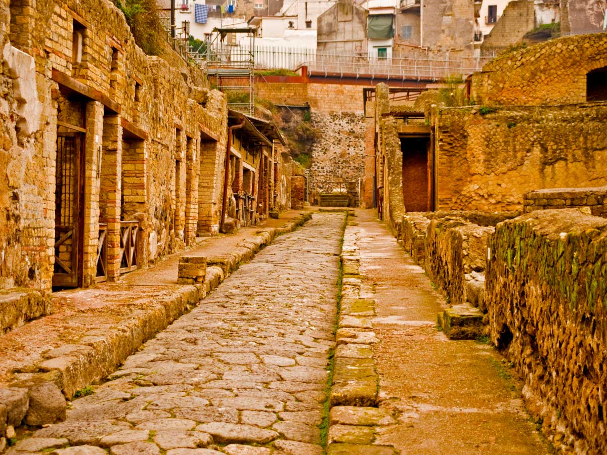 Parco Archeologico di Ercolano con bambini