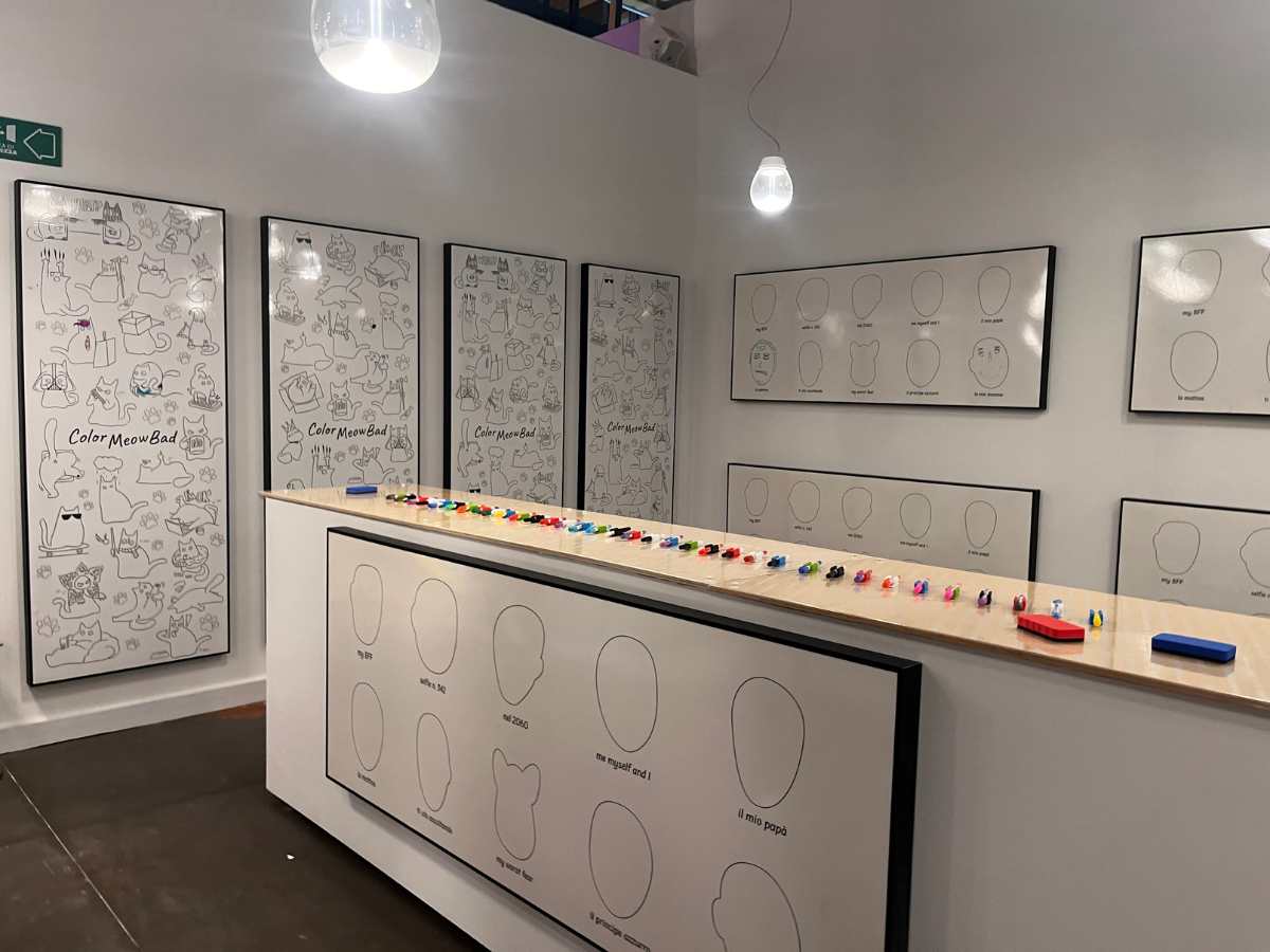 area per disegnare e colorare alla beautiful gallery di bologna