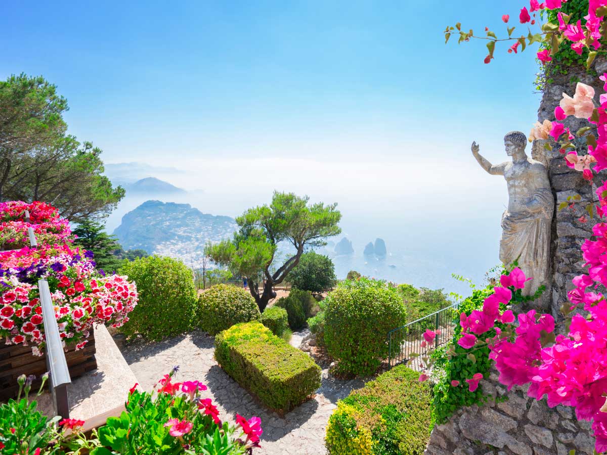 Giardini d'Augusto Capri con i bambini